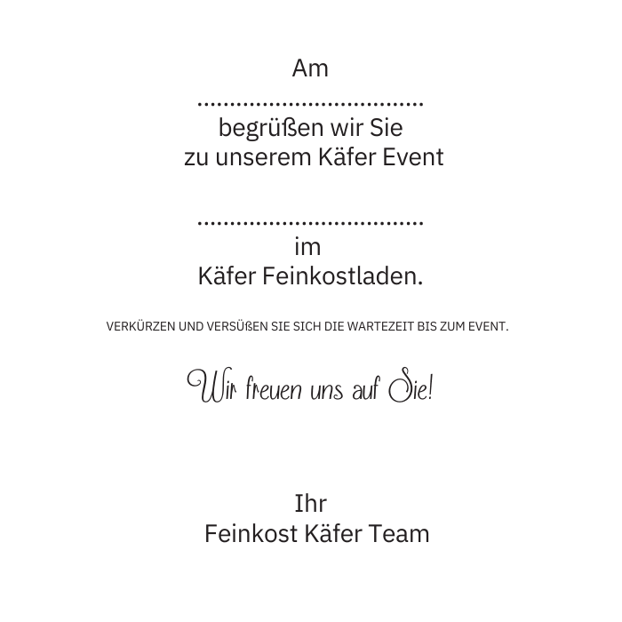 Event Geschenkkarte -
